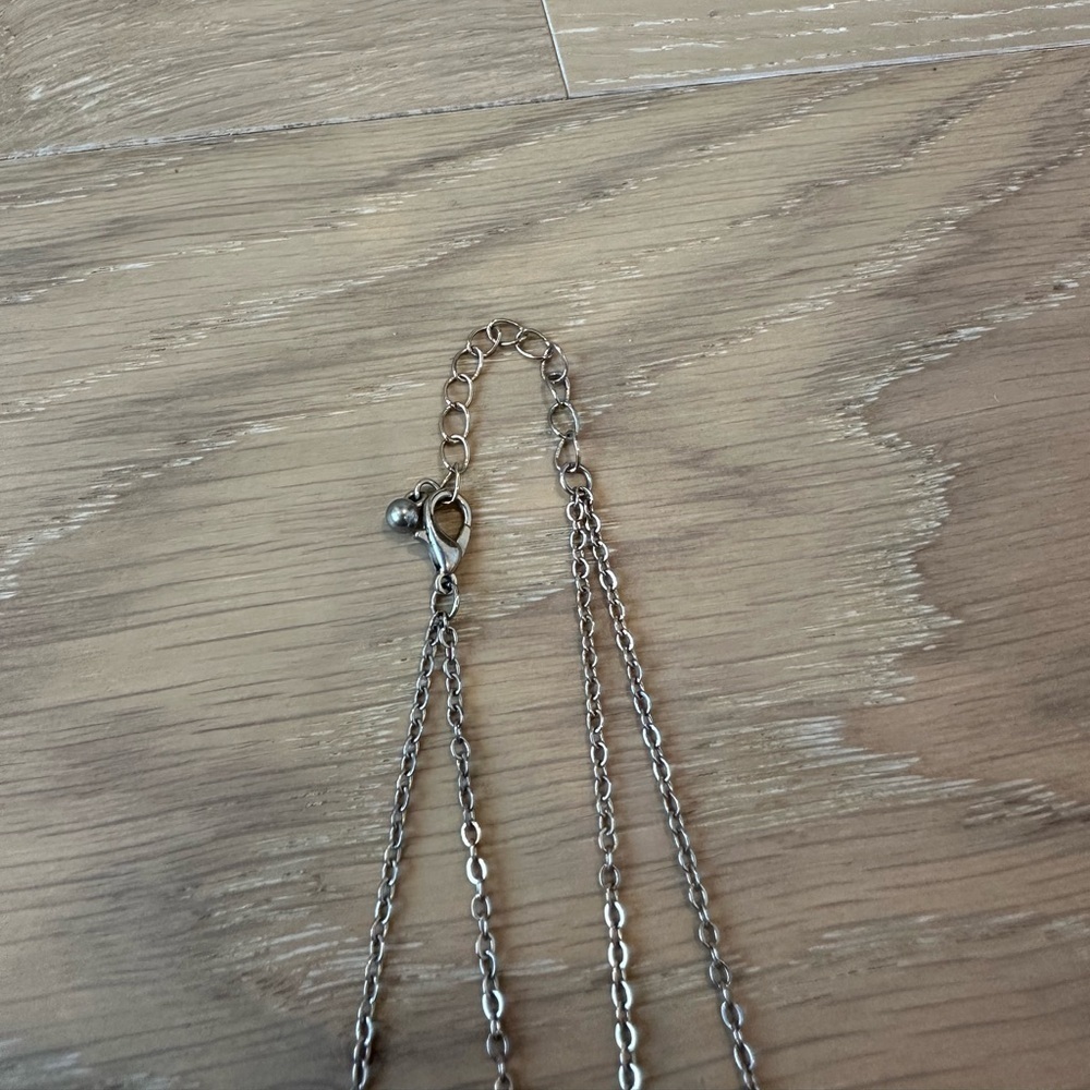 Altard State Statement Necklace Rock Stone Jewel Gold White Charm - Picture 4 of 4